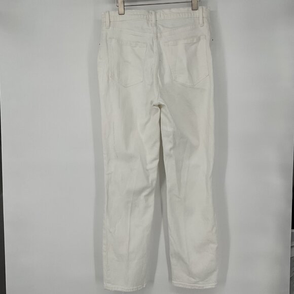 Abercrombie & Fitch The 90's Straight Ultra High Rise White Jeans Size 10 - Picture 3 of 7